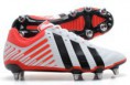 Adipower Kakari Wide Fit SG Rugby Boots White/Black/Red